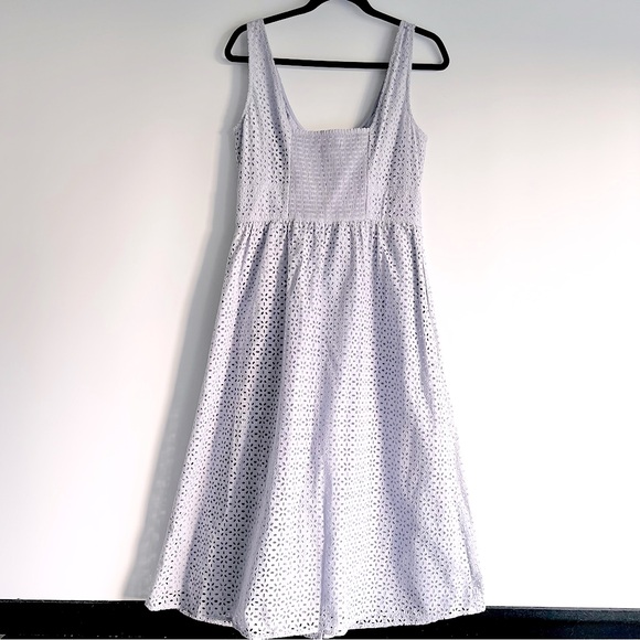 J. Crew Button-front eyelet dress in Peri Shadow Size 6 - Picture 9 of 14